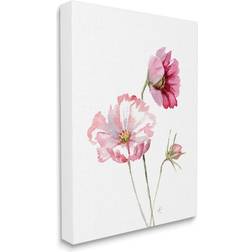 Stupell Industries Home Decor Pink Cosmo Florals Canvas Wall Art, 36X48 36X48 Framed Art