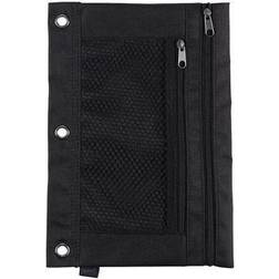 Staples 3-Ring Pencil Pouch, Black