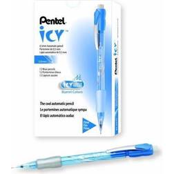 Pentel Icy Mechanical Pencil .5mm Trans Blue Dozen AL25TC