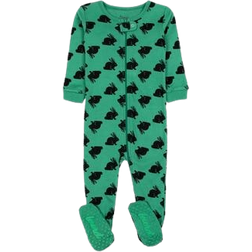 Leveret Baby Footed Bunny Pajamas - Green