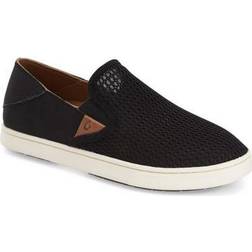 OluKai Pehuea W - Black Faux Leather