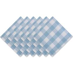 Design Imports Buffalo Cloth Napkin Blue, White (50.8x50.8cm)