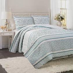 Lush Decor Nisha Quilts Blue (274.32x233.68cm)