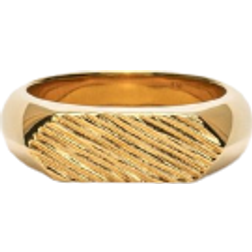 IX Studios Mini Brushed Hexagon Ring - Gold