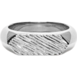 IX Studios Mini Brushed Hexagon Ring - Silver