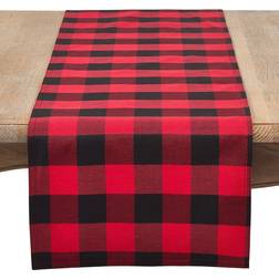 Saro Lifestyle Buffalo Tablecloth Red (228.6x40.64)