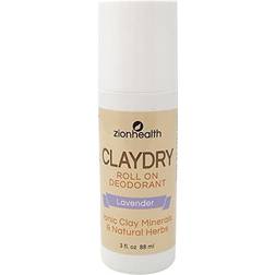 Zion Health ClayDry Deo Roll-On Lavender 3fl oz