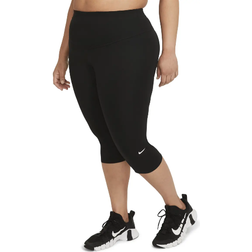 Nike One Mid-Rise Capri Leggings Plus size Women - Black/White