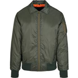 Build Your Brand Build Your Brand Bomberjacka med krage för män Dark Olive