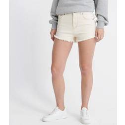 Superdry Cut Off Shorts Cream