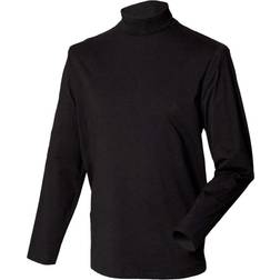 Henbury Herren-Top Sweatshirt Mit Rollkragen - Schwarz/Blau/Weiß