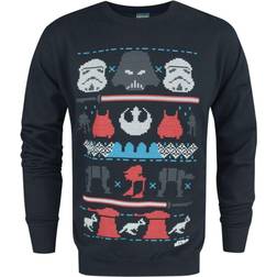 Star Wars Herren Dark Side Fair Isle Weihnachtspullover - Blau