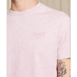 Superdry T-shirt brodé coton bio Vintage Logo - Rose