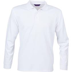 Henbury Erwachsene Unisex Langarm Coolplus Piqu Polo Shirt - Kohle