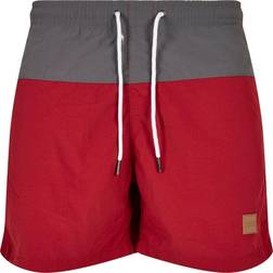 Urban Classics Pantalón Corto De Baño Block - Rouge