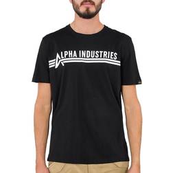 Alpha Industries Camiseta Negro-Blanco Para Hombre