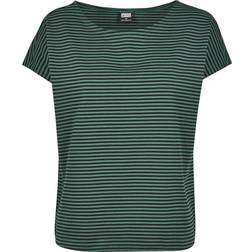 Urban Classics Ladies Ladies Yarn Dyed Baby Stripe Tee darkfreshgreen/black