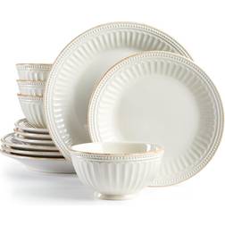 Lenox French Perle Groove Dinner Set 12pcs