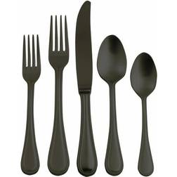 Mepra Perla Oro Nero 5-Piece Place Setting Hemotite Set posate 5pcs