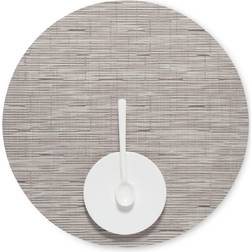 Chilewich Bamboo Round Placemat Chalk Place Mat Beige, Grey, White