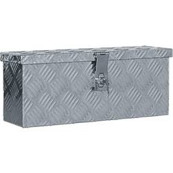 vidaXL Aluminium Box 48.5x14x20 cm Silver