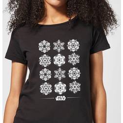 Star Wars T-Shirt de Noël Femme Snowflake - Noir