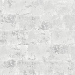 Rasch Metallic Brick Wallpaper Grey 248678