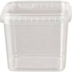 Plastbøtte 1150 ml 12 stk 129x129x108mm PP klar Opbevaringsboks