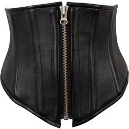 ZADO Leather Waist Cincher Corset Black XL