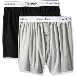 Calvin Klein Modern Cotton Boxer Shorts 2-pack - Black/Grey Heather