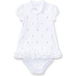 Polo Ralph Lauren Ruffled Dress & Bloomer - Hvid Kjoler Bomuld hos Magasin
