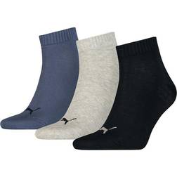 Puma Quarter Socks 3-Pack - Navy/Grey