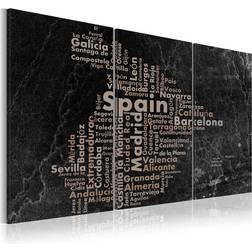 Arkiio Map of Spain on the blackboard triptich 60x30 Tavla