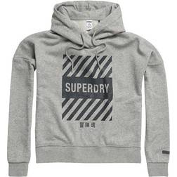 Superdry Core Sport Crop Hoodie - Grau