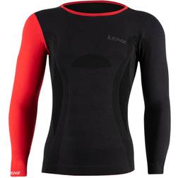 Lenz Merino 6.0 Crew Neck Funktionsshirt - Schwarz/Rot