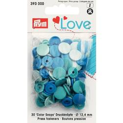 Prym Color Snaps Trykknapper Plast Rund 12,4mm Ass Turkis 30 stk