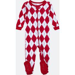 Leveret Baby Unisex (NB-24M) Footie Argyle Pajamas