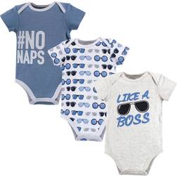 Hudson Baby Cotton Bodysuits, 3-Pack