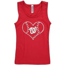 Soft As A Grape Big Girl's Washington Nationals Cotton Tank Top - Red