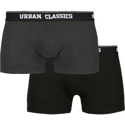 Urban Classics Boxers Lot De 2 Coton Extensible - Noir/Marron Foncé