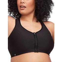 Glamorise Zip-Up Front-Close Wire-Free Sports Bra