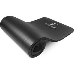 ProsourceFit Extra Thick Yoga and Pilates Mat 1" (25mm) 71-inch Long High Density Exercise Mat with Comfort Foam and Carrying Strap