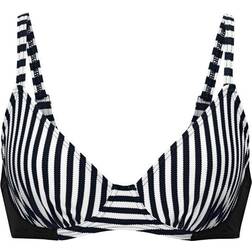 Abecita Salt and Pepper Wire Bra - Black Striped