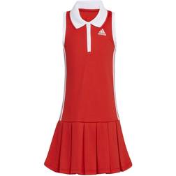 adidas Girl's Sleeveless Polo Dress - Vivid Red