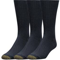 Goldtoe Mens Toe(R) 3pk. Cotton Fluffies Crew Socks 10-13