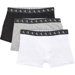 Calvin Klein 3pk Trunk Boys Boxer Shorts Heather