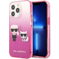 Karl Lagerfeld iPhone 13 Pro Skal Gradient Ikonik & Choupette Rosa