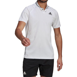 Adidas Club Tennis Ribbed Polo Shirt Men - White/Black