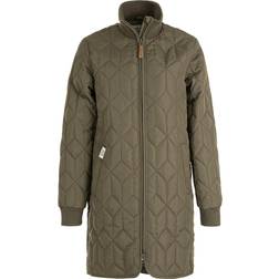 Weather Report Nokka Long Quilted Jacket Women - Tarmac