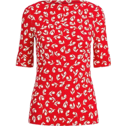 Lauren Ralph Lauren Judy Top - Lipstick Red/Cream
